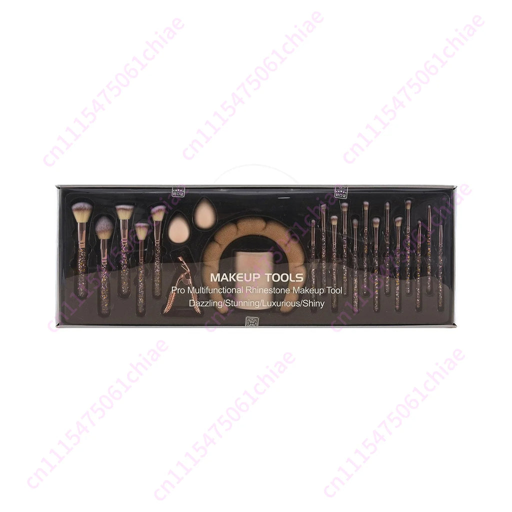 Professional 23pcs Crystal Diamond Makeup Brush Set Rhinestone MakeupBrush Set Gifts for Woman Unique Bling Glam Makeup Brushes