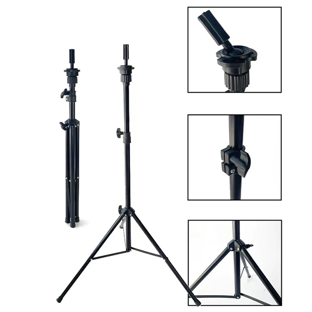 Canvas Wig Head With Mannequin Tripod For Wig Making Cosmetology Hairdressing Display Training Doll Head Adjustable Wig Stand