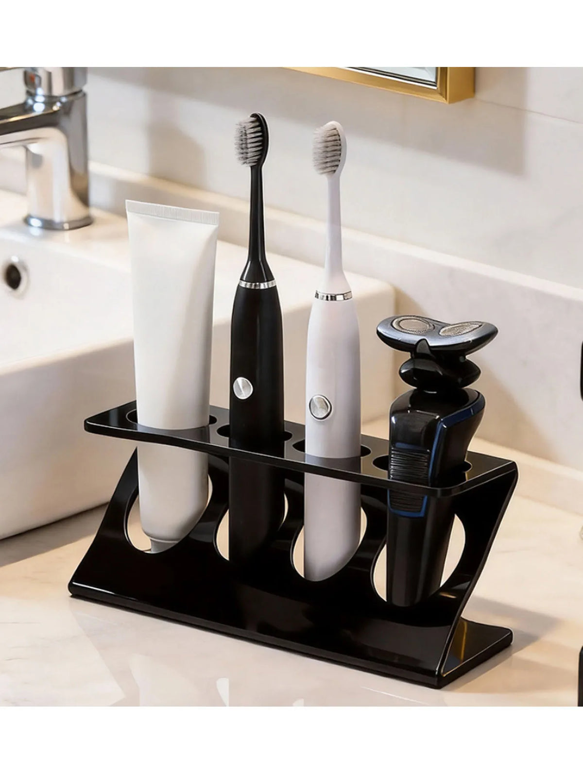 Bathroom Multifunctional Storage Rack, Toothbrush Holder, Multi-Purpose Drain Rack Organizer, Bathroom Kitchen Desktop Storage