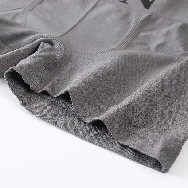 5 Pcs Men’s Boxer Briefs High Elastic Breathable Underwear Soft Cotton Stretch Shorts Comfortable Plain Color Panties