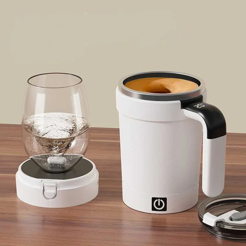 Tragbare Edelstahl-Kaffeetasse mit abnehmbarer Magnet-Rührfunktion