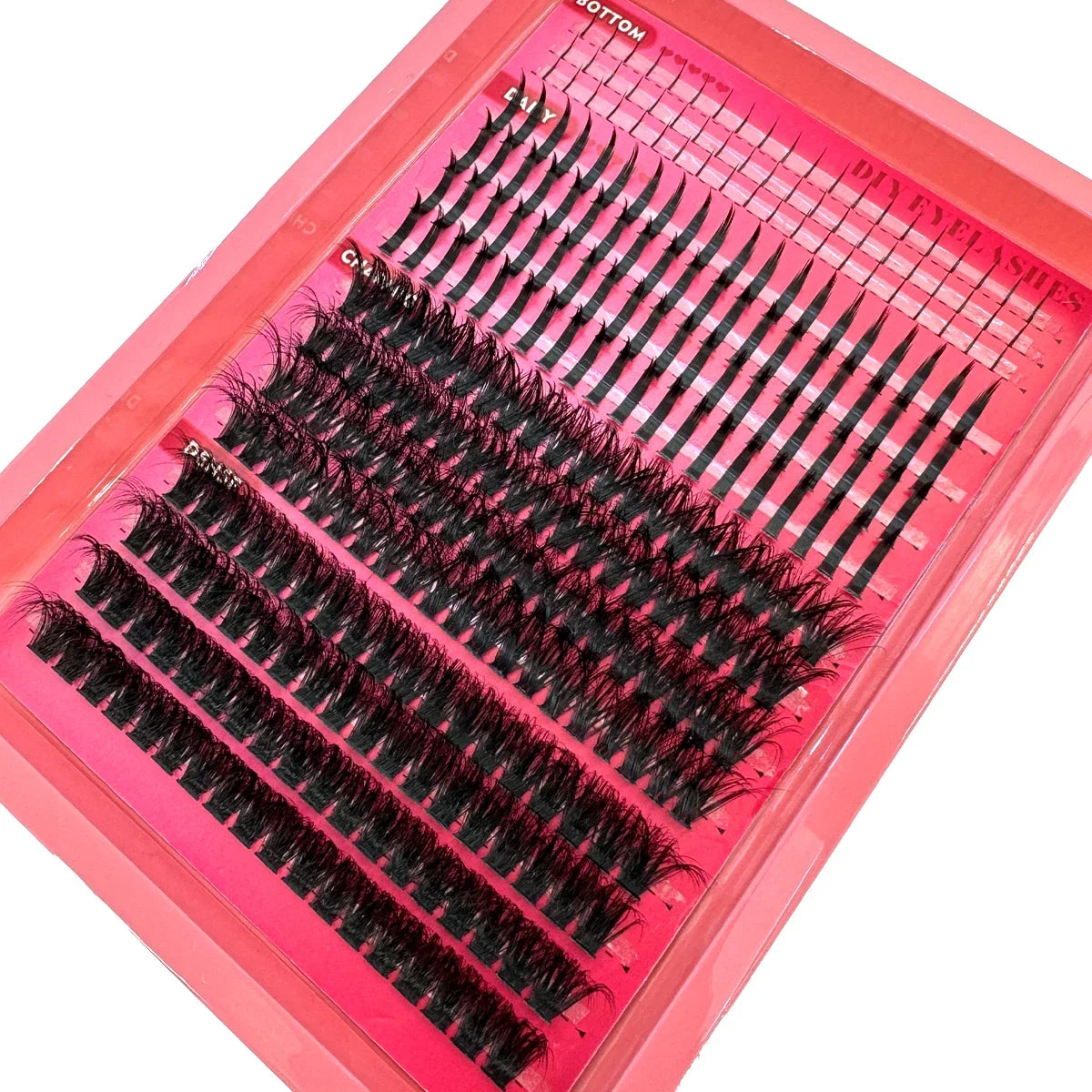 Manga Lashes 80D/100D Eyelash Clusters With Bottom & Spikes Volume DIY Clusters Wisy Anime Eyelash Individual Lash Extensions