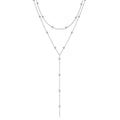 Stainless Steel Multilayer Necklace Elegant Simple Style Fashion Y Necklace Geometric Fringe Round Bead Decorated Necklace