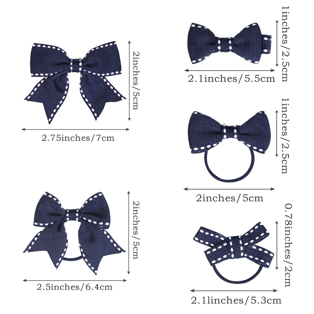10Pcs Girls Hair Accessories Set, Cute Hair Bows Barrettes Hair Clips Hair Ties, Fashion Kids Daily School Headwear Decorations