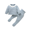 Baby Clothes Sets Winter Warm Knitted Newborn Boys Girls Long Sleeve Sweater Shorts+Pants Outfits 2pcs Infant Autumn Suits 0-18m