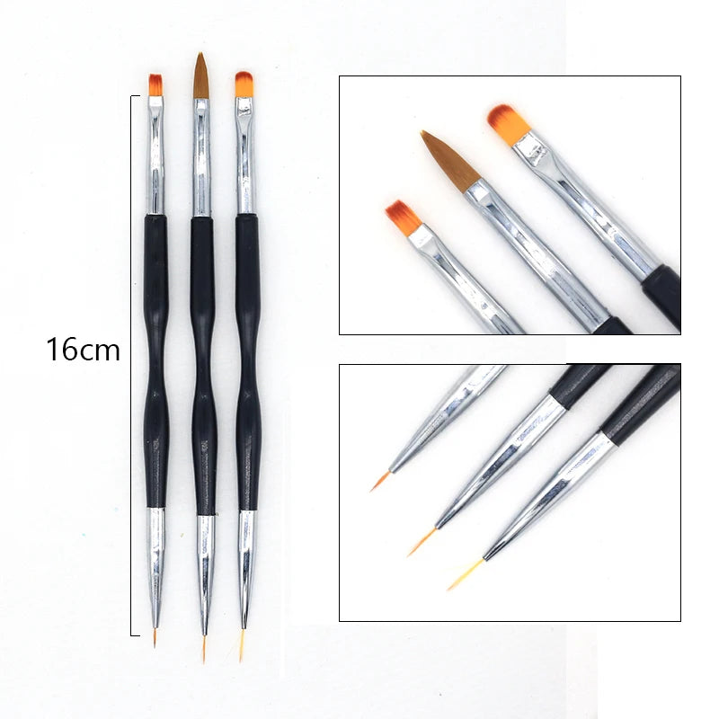 Nail Brush For Manicure Gel Brush For Nail Art 15Pcs/Set Nail Brush Acrylic Liquid Powder Carving Gel Brush