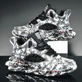 Chunky Male Sneakers Platform Men Shoes Trend Breathable Casual Shoes Light Running Shoes for Men 2025 New Print Tenis Masculino