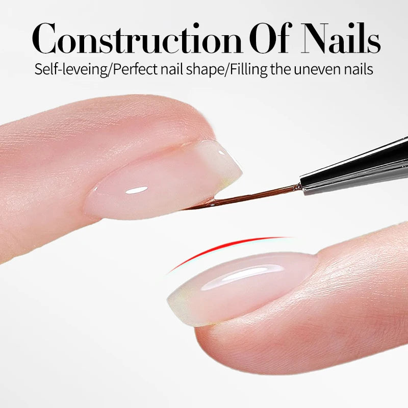 UR SUGAR 1/2Pcs Clear Fiber Rubber Base Gel Manicure Broken Nail Repaired Construction Fiberglass Semi Permanent Soak Off UV Gel