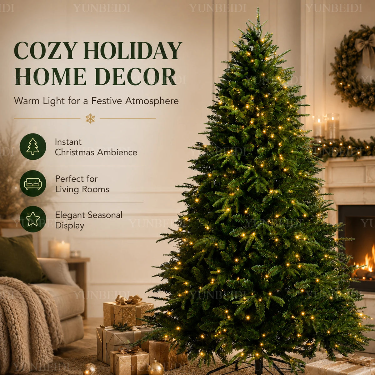 👉 Premium Weihnachtsbaum PE & PVC – Ultradicht & Naturgetreu