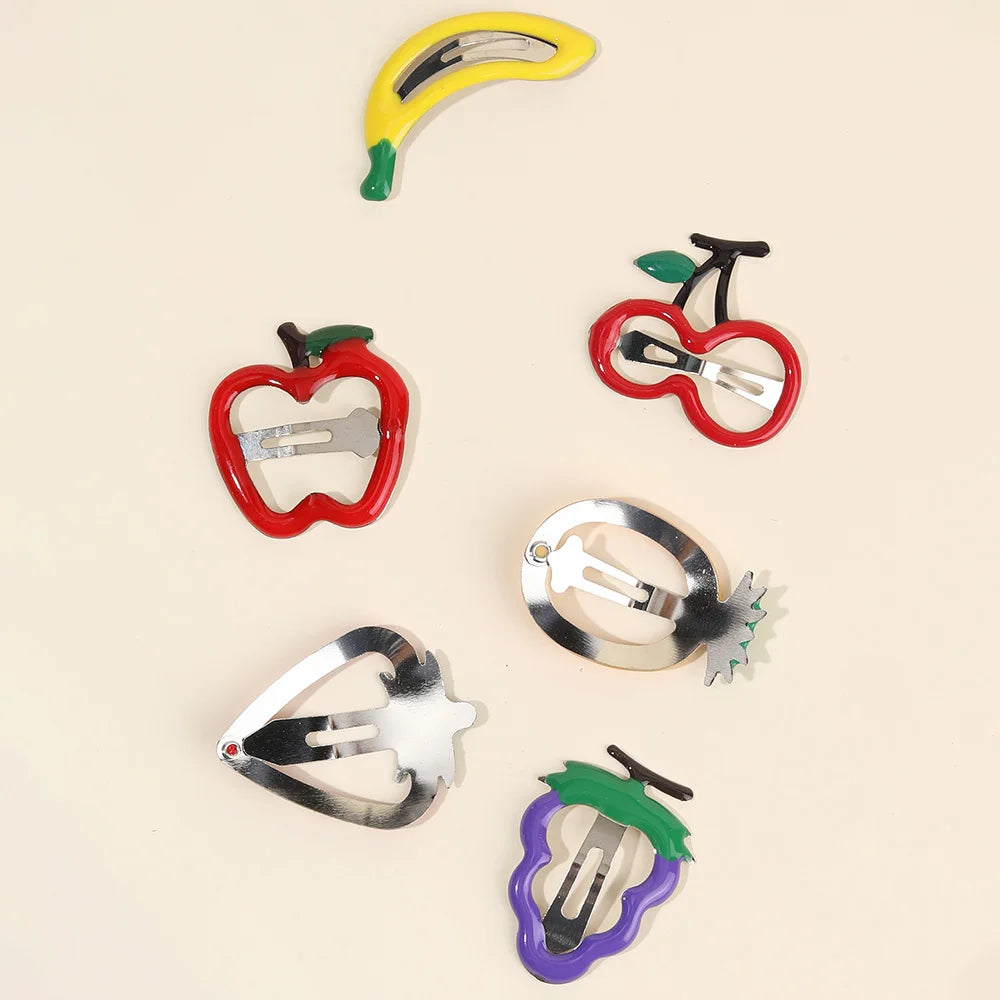 10Pcs/set Hot Cute Girls Hair Accessories Fruit BB Hair Clips Side Strawberry Hairpin Children Daily Styling Boutique Headwear