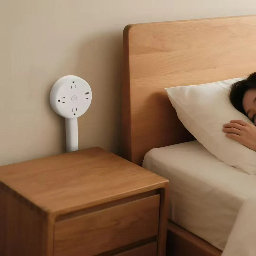 In stock  Electrical Outlet Extender Plug Wall Outlet Extender Extendable Wall Socket Rotatable  Portable Power Socket
