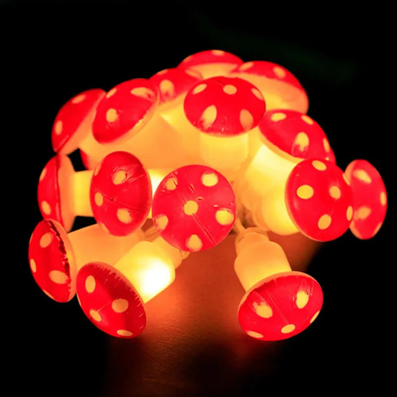 LED Pilz-Lichterkette für gemütliche Raumdeko