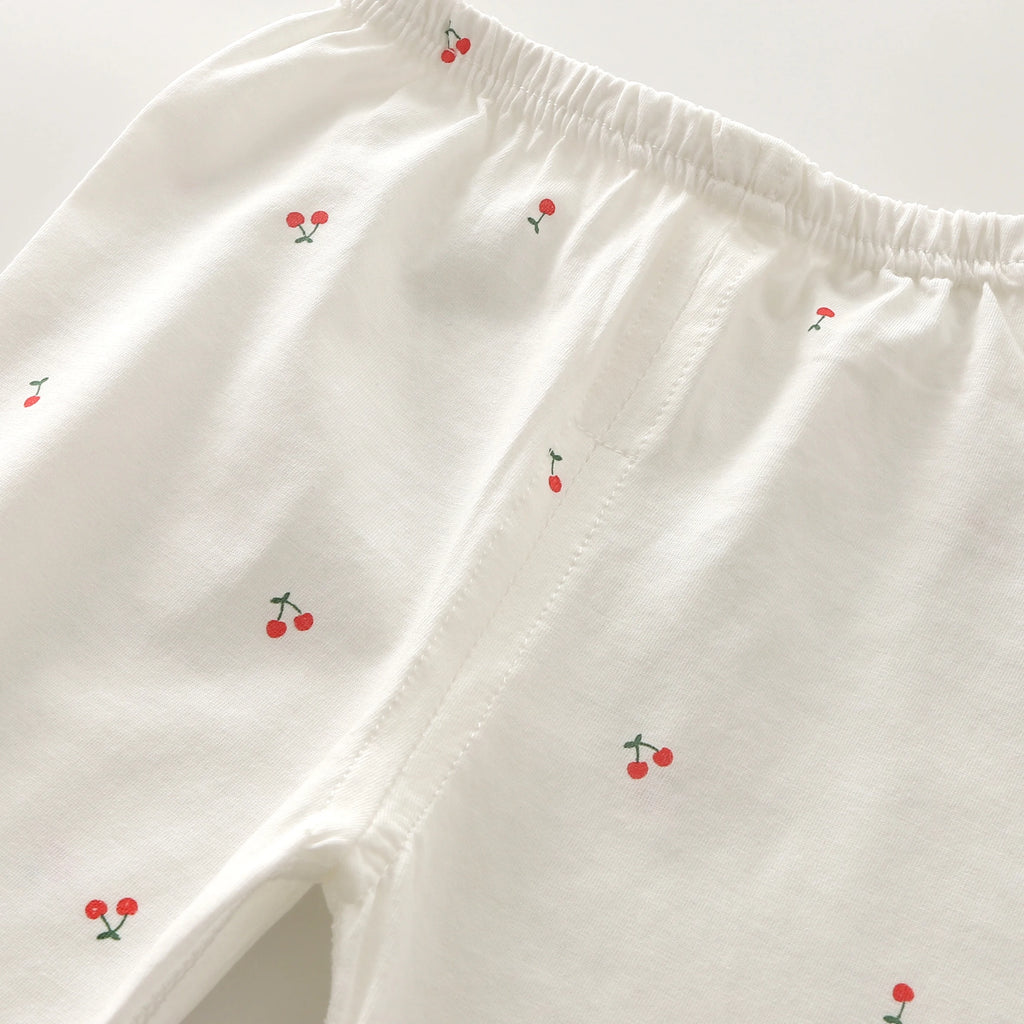 Baby Summer Clothes, Two-Piece Set for Girls, Air-Conditioned Clothing, Class a Pure Cotton Pajamas, Newborn Underwear Set, Thin Style