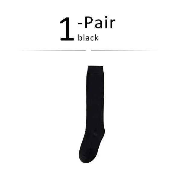 Long Socks Women Stockings Organic Cotton Solid Warm Thigh High Ladies Girls Street Fashion Young Casual Knee Socks Harajuku