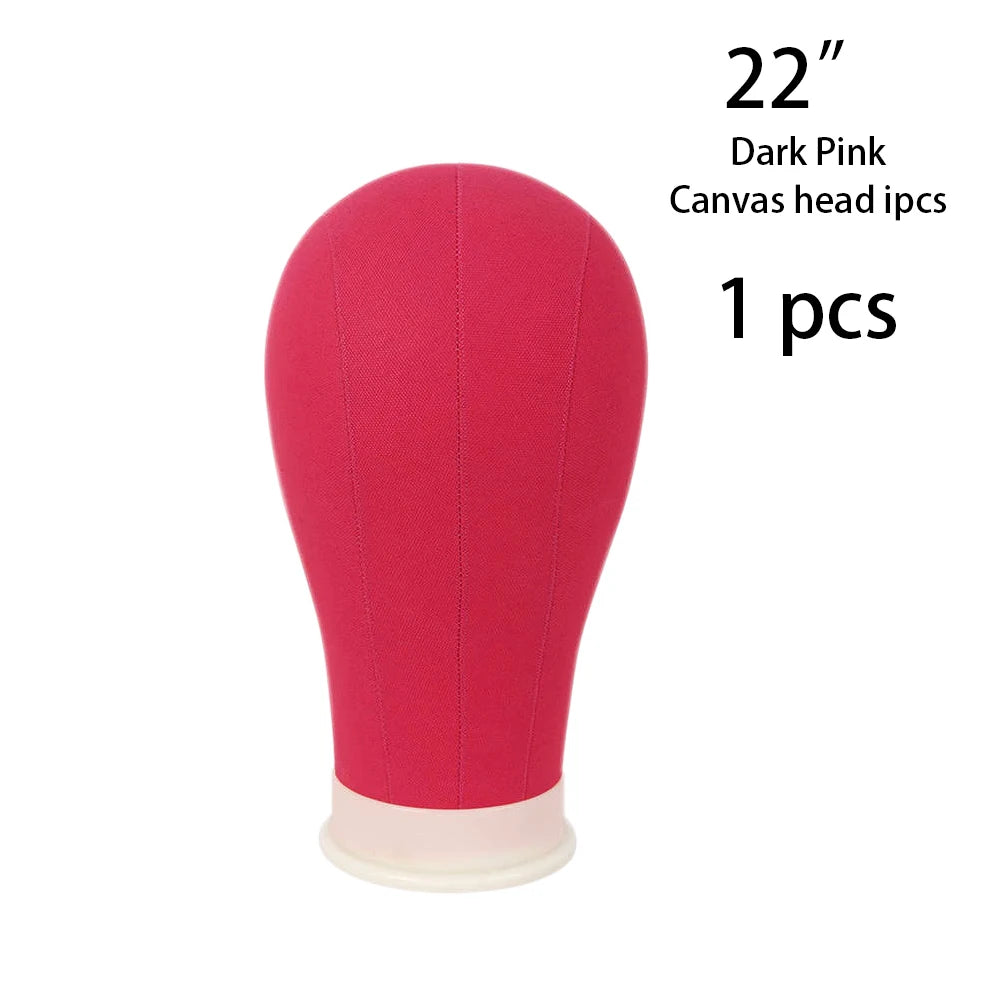 Canvas Wig Head With Mannequin Tripod For Wig Making Cosmetology Hairdressing Display Training Doll Head Adjustable Wig Stand