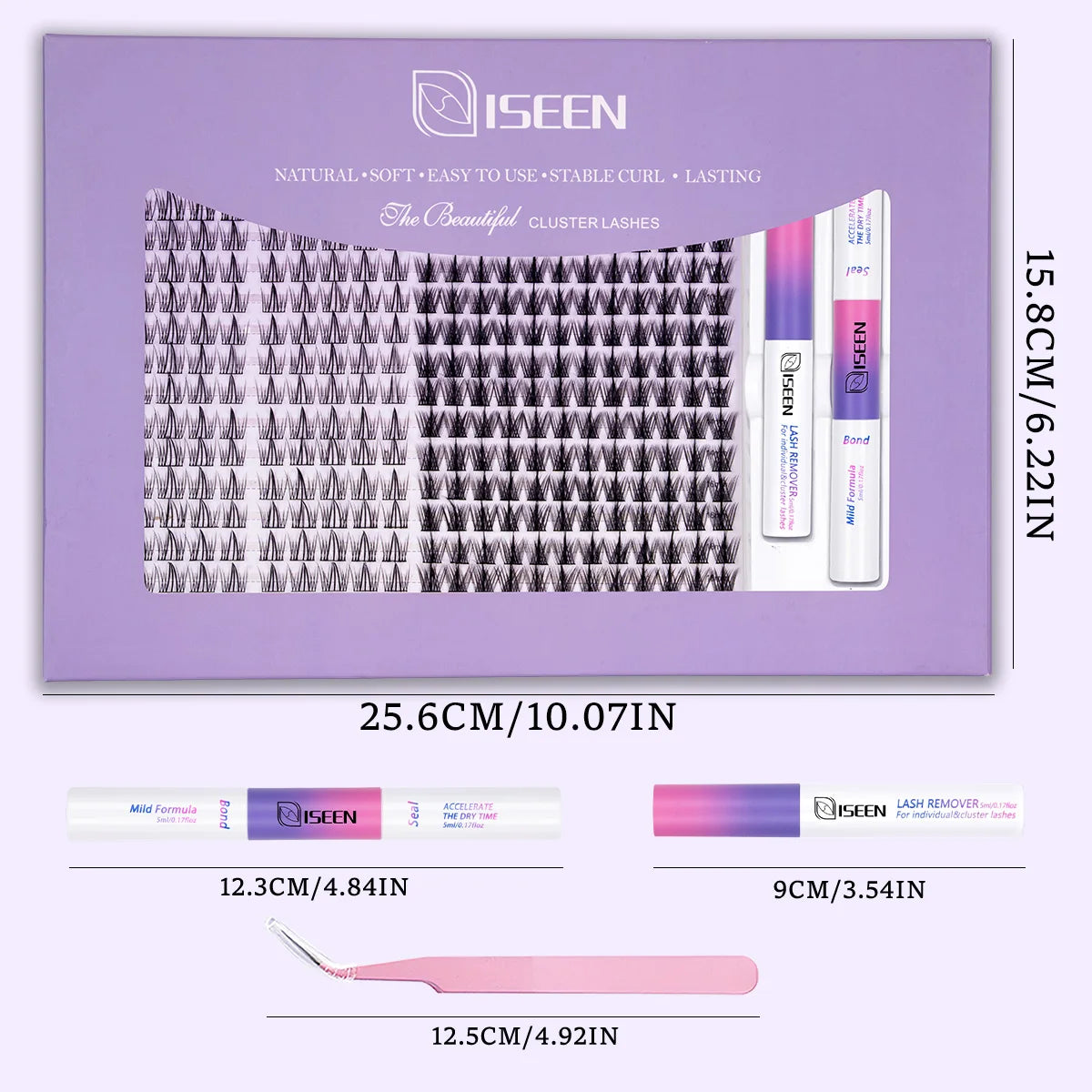 Lash Clusters Kit Eyelash Clusters Manga Fairy Individual Lashes Wispy Cluster Eyelash Extensions with Bond & Seal Lash Tweezer