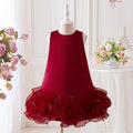 Elegant Dress For Girls Flower Ruffles Princess Dress For Children Formal Evening Wedding Birthday Party First Communion Gown