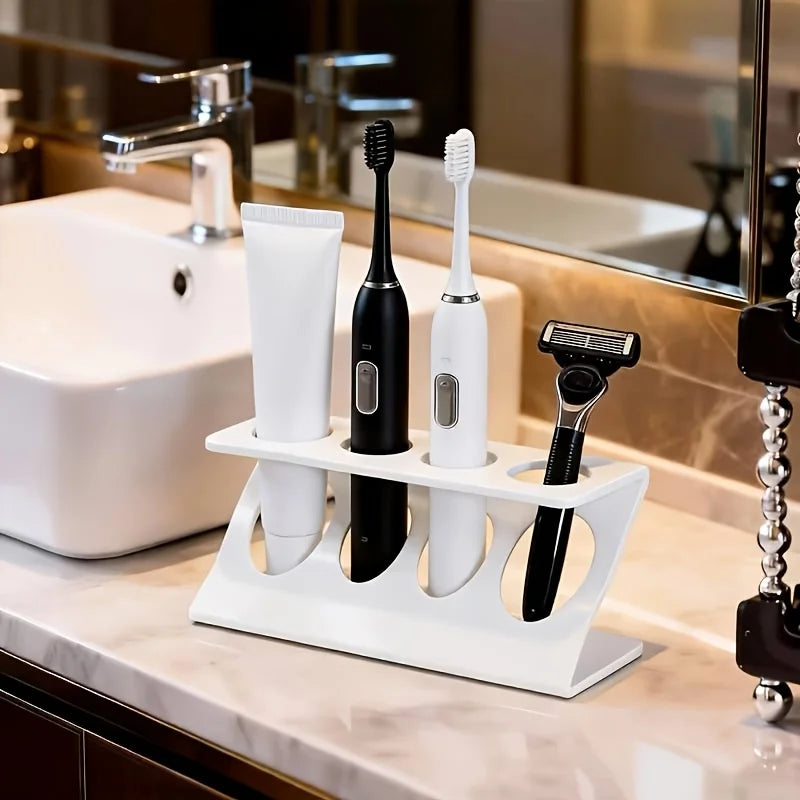 Bathroom Organizer with Toothbrush Holder, Multifunctional Drain Rack for Storage And Organization, Bathroom Desktop Organizer