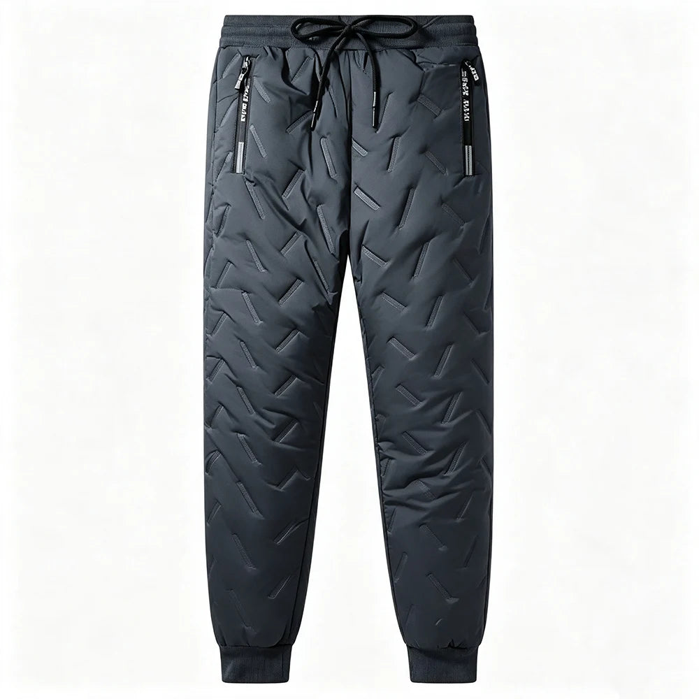 Winter Men Thermal Tracksuit 3Pcs Set, Fleece Lined Warm Quilted Coat Sleeveless Vest Elastic Waist Pants, Windproof Casual Spor
