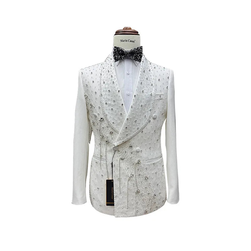 2026 Men's 2 Piece Suit Slim Fit Fashion Business Gentleman Style Wedding Formal Office Outfit Blazer Pants Set Elegant Wear
