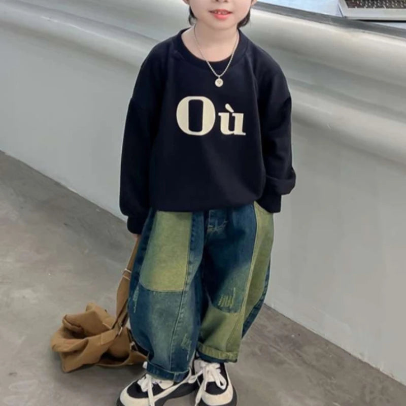 Boys Cool Denim Jeans Casual Long Pants Spring Autumn New Fashion Kids Trousers