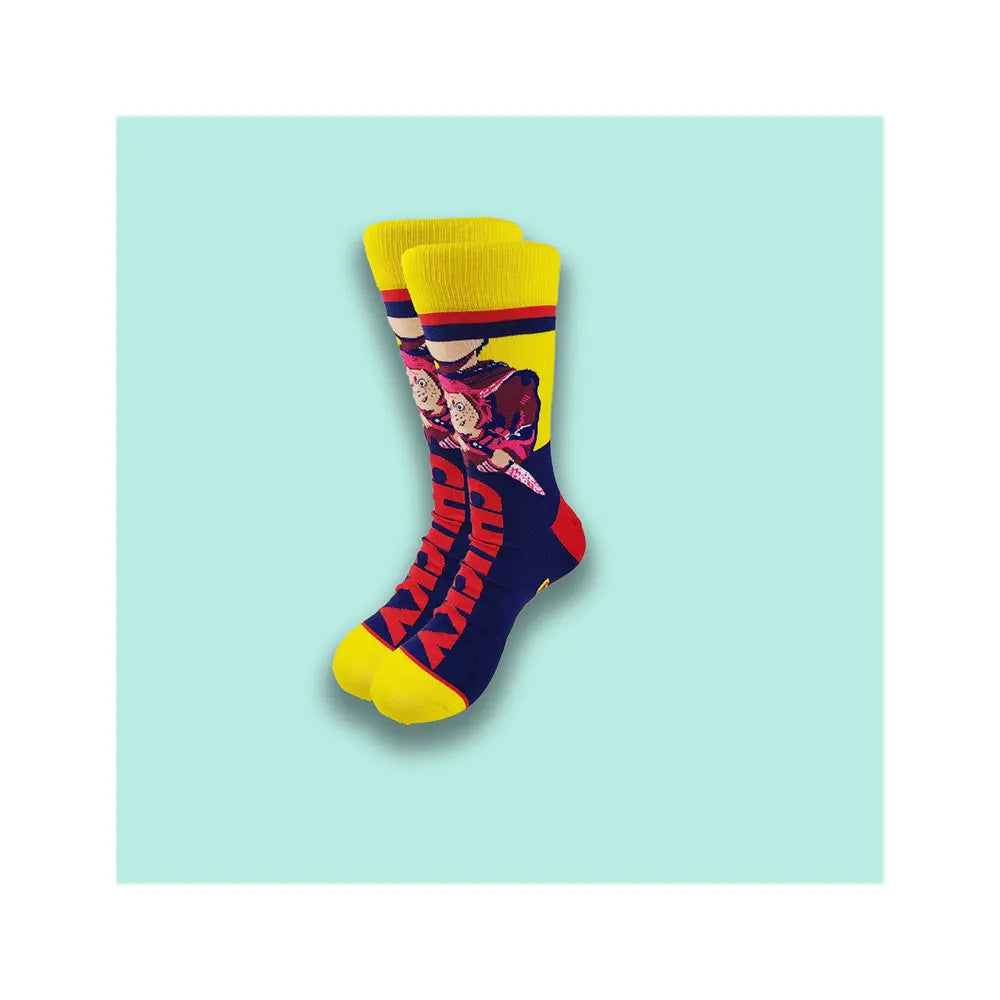 Wholesale and retail all kinds of fashion cartoon men's socks in spring and autumn wear warm and comfortable socks.