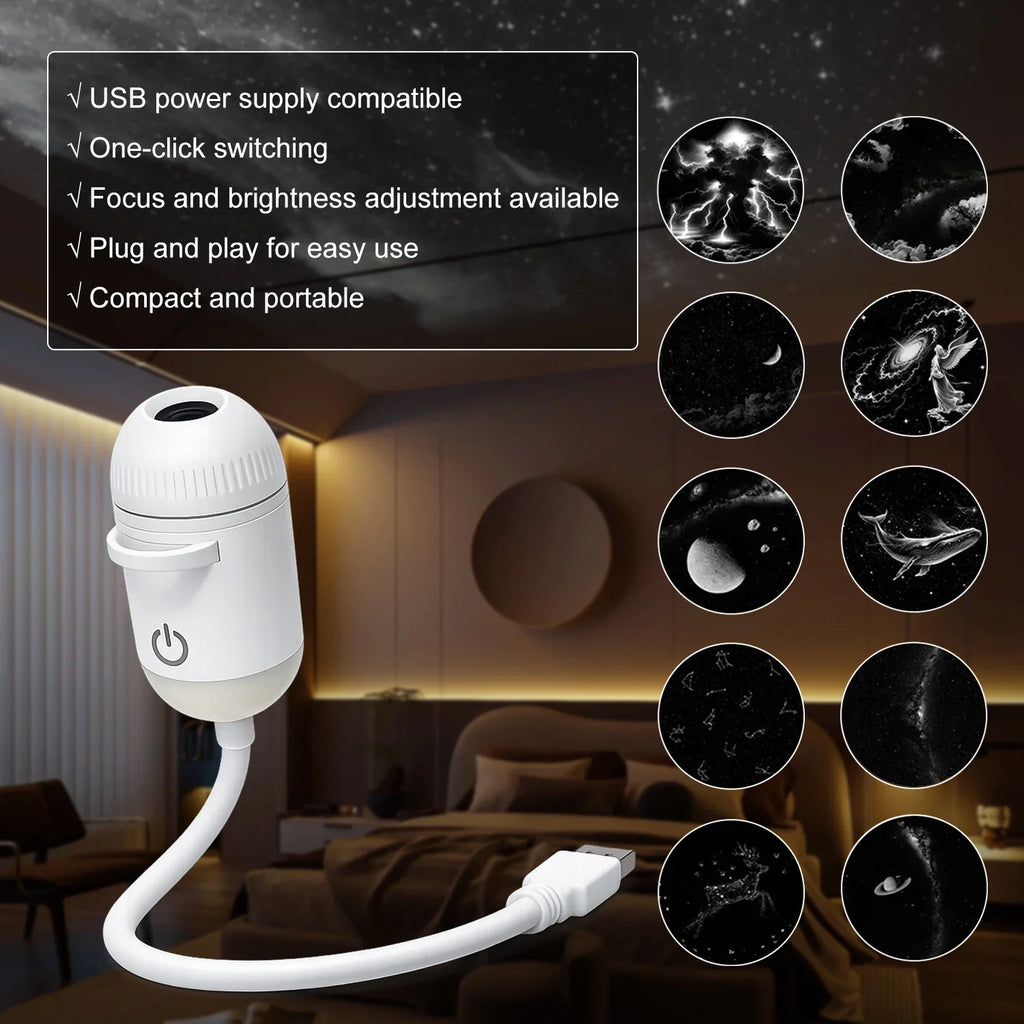 👉 Ambiente LED USB-Projektionslampe für Räume