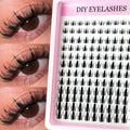Manga Eyelash Cluster Sharp 320pcs, 13mm Length Slim Korean Makeup Eyelash Cluster, Asian Style Eyelashes Reusable, Beginner