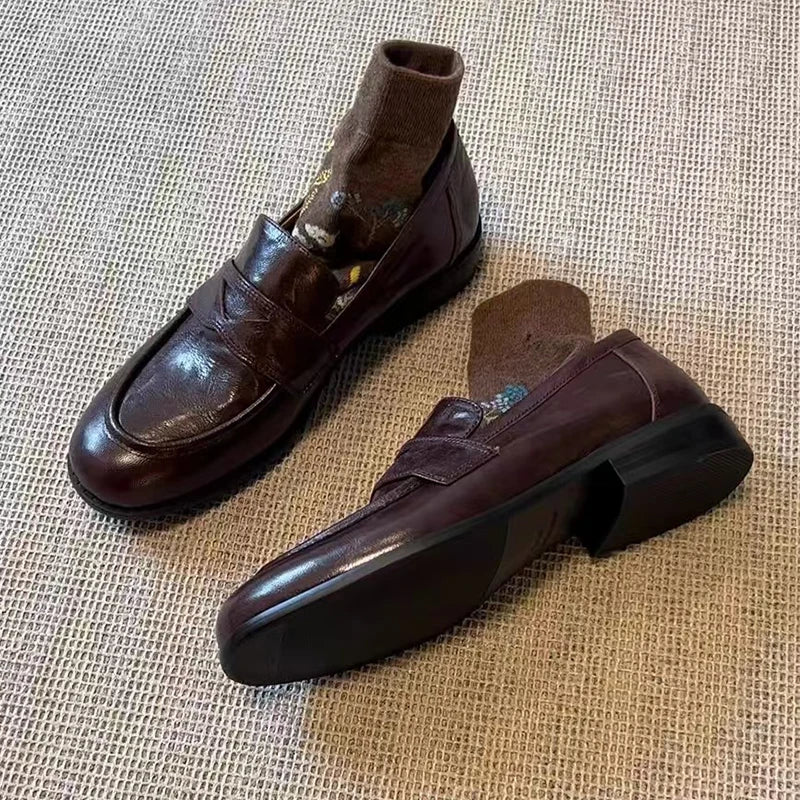 Women Flats Loafers Shoes Trend Work Leather Shoes New Sneaker Woman Fashion Walking Sport Shoes Comfort Casual Mujer Zapatos