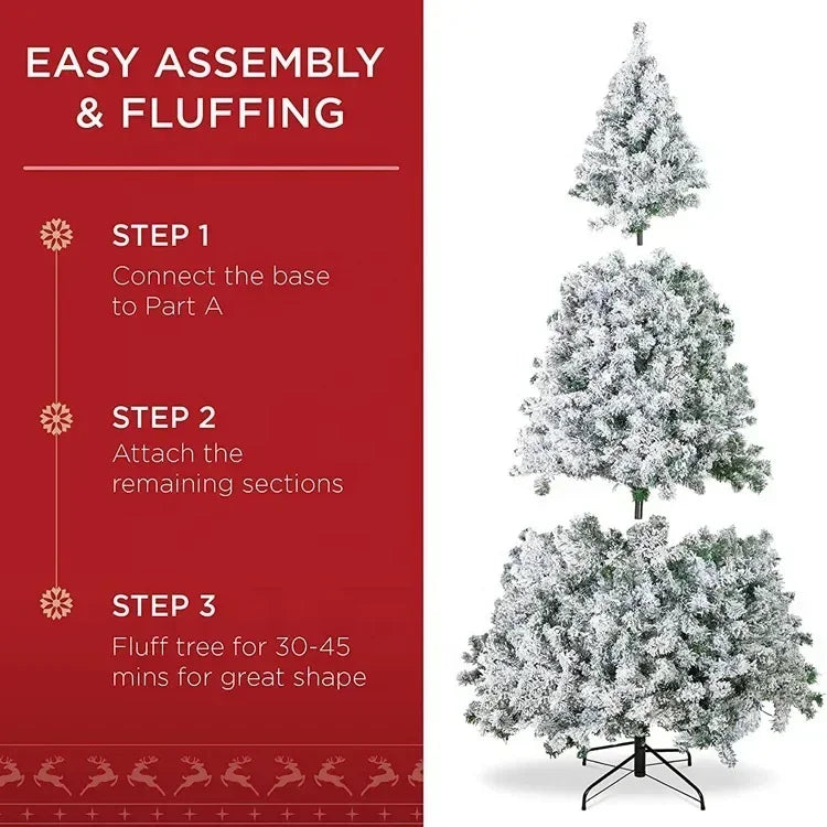 👉 Weißer verschneiter Weihnachtsbaum – Zauberhafte Winteroptik
