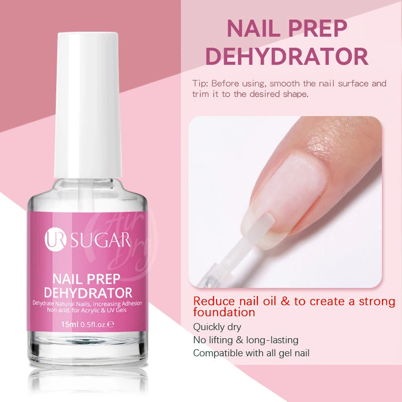 UR SUGAR 1/2Pcs Clear Fiber Rubber Base Gel Manicure Broken Nail Repaired Construction Fiberglass Semi Permanent Soak Off UV Gel