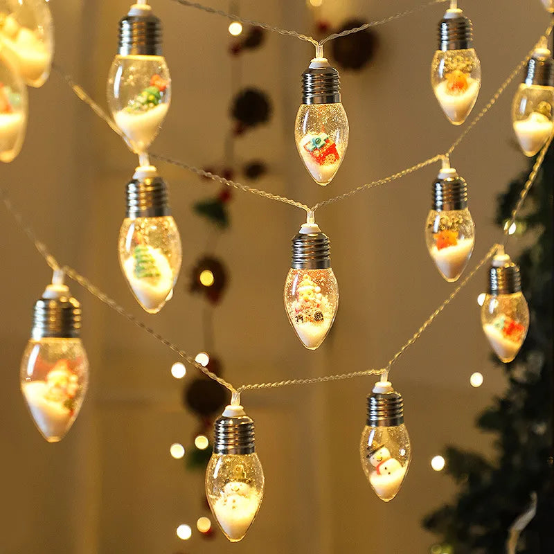 Christmas Tree Solar String Light 5m 20 Bulbs Outdoor Waterproof Fairy Lights for Porch Balcony Garden Decor Solar Fence Light