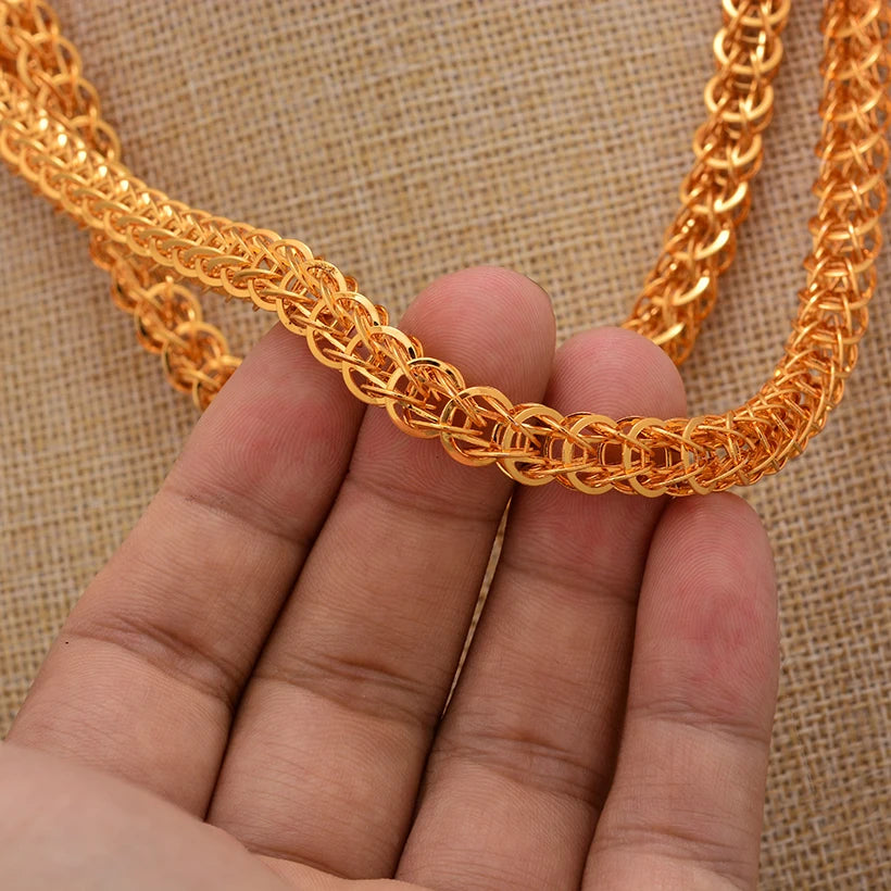 Jewelry Set For Women  Gold Plated With Necklace Pendant Nigerian Wedding Jewelry