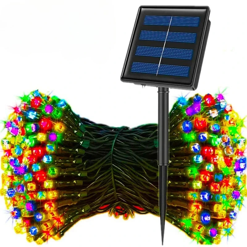 LED Solar String Lights  Solar Powered Xmas Outdoor Lights Waterproof Starry Christmas Fairy Light for Festival Party Atmosphere