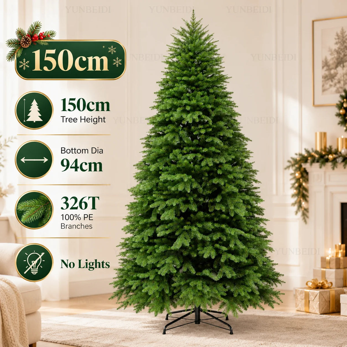 Königlicher Nordmann-Weihnachtsbaum – 100% PE Real-Touch