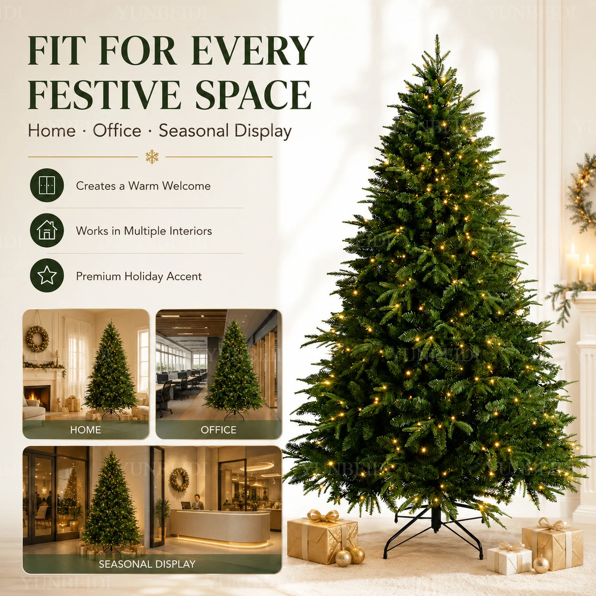 👉 Premium Weihnachtsbaum PE & PVC – Ultradicht & Naturgetreu
