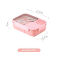 Bento Lunch Box Kid's Lunch Boxs Microwaveable BentoBox with Tableware Kawaii Heated 3 Grid Sandwich Snack Food Box Food Storage