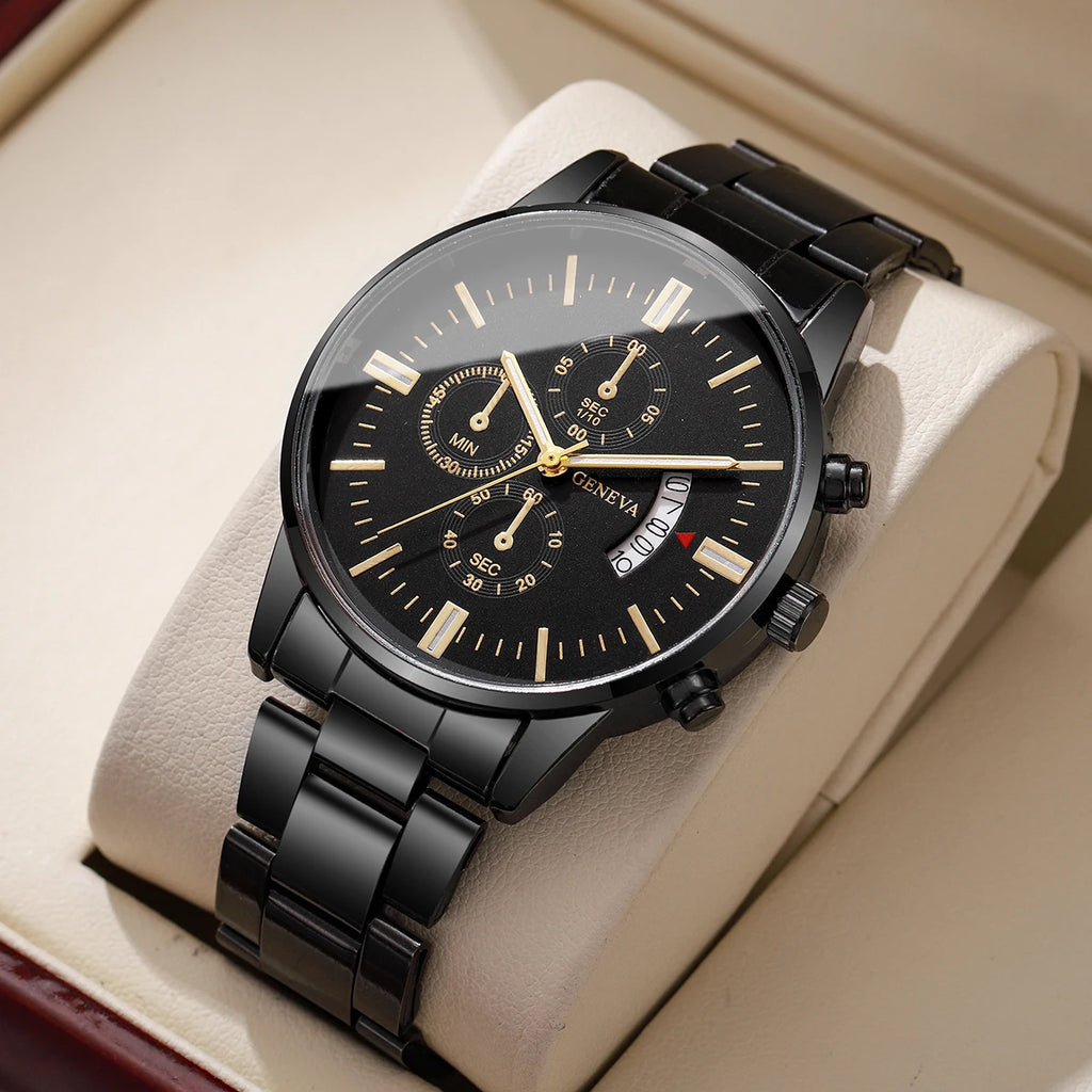 Luxury Men Business Watches Fashion Calendar Quartz Watch for Man Clock Relogio Masculino（Without Box）