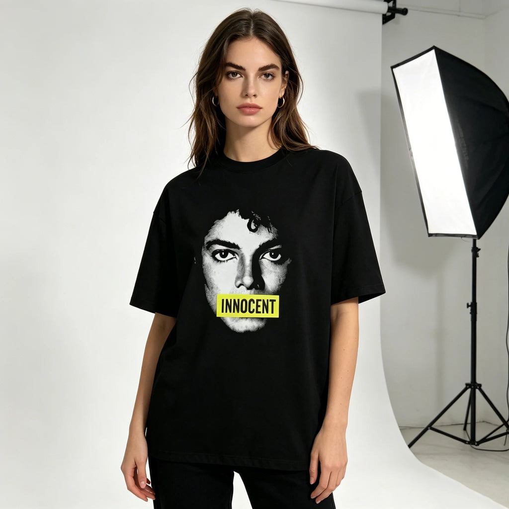 Kids Michael Jackson T-Shirt - Multiple Sizes Available Streetwear Casual Top with Innocent Portrait Design for Boys And Girls