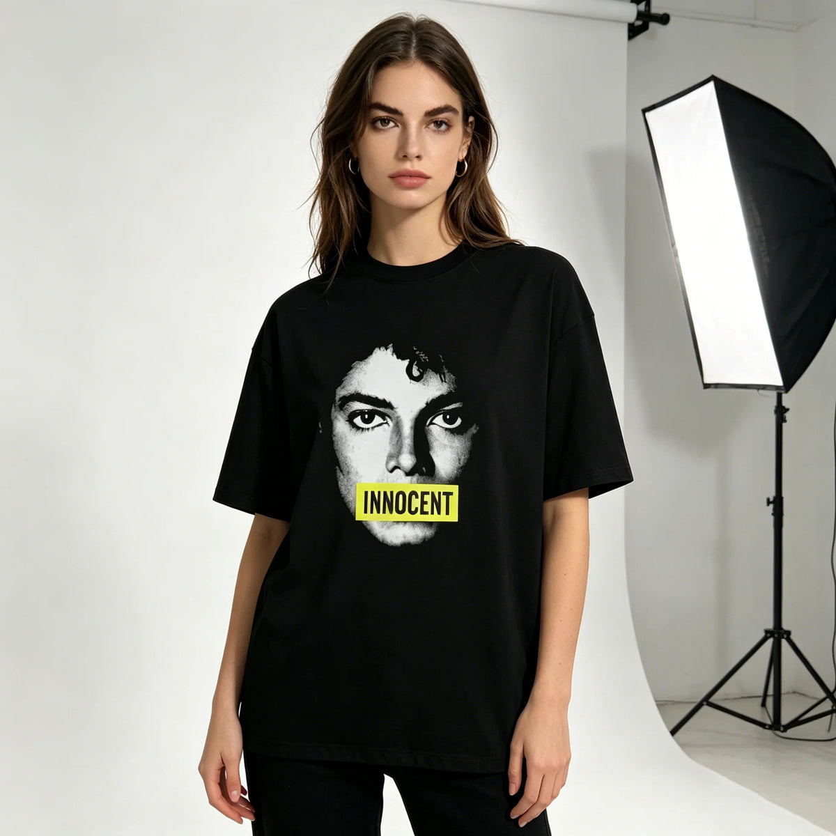 Kids Michael Jackson T-Shirt - Multiple Sizes Available Streetwear Casual Top with Innocent Portrait Design for Boys And Girls
