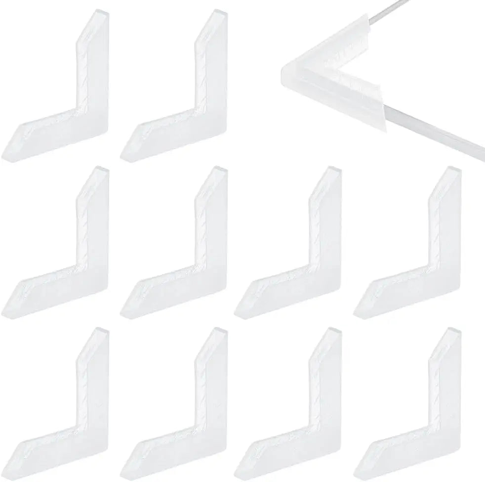 100Pcs Corner Protectors L-Shaped Corner Bumpers Translucent White Plastic Corner Guards Covers Edge Protector for Picture