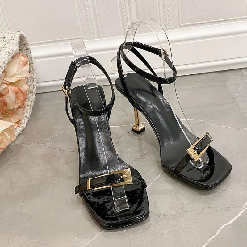 Women's High Heel Sandals Fashion Luxury Women Open Toe Sexy Party Shoes Women Ankle Buckles Dress Sandals Zapatillas De Mujer
