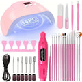 Manicure UV LED Lamp Kit Set with UV Lamp and 20000RPM Nail Drill Machine for Remove Dead Skin Manicure Tools Set