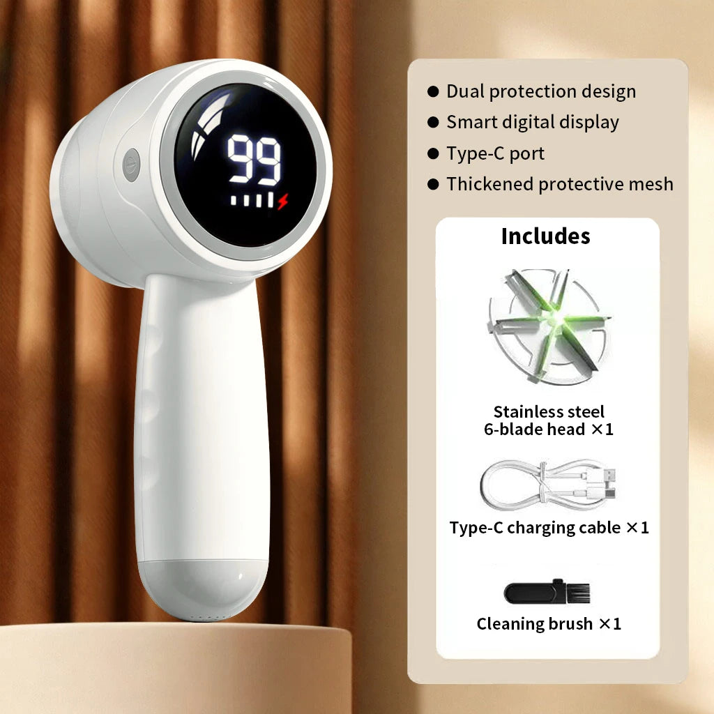 2026 Portable rechargeable Lint Remover electric lint remover with LED display for clothes and fabrics shaver fluff remover