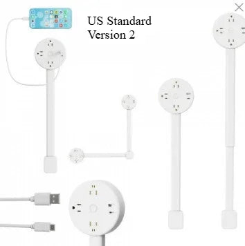 In stock  Electrical Outlet Extender Plug Wall Outlet Extender Extendable Wall Socket Rotatable  Portable Power Socket