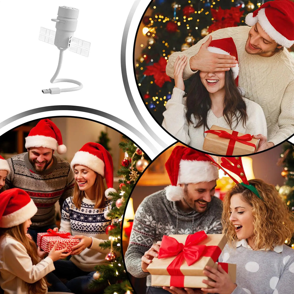 Christmas Projector Lights Indoor USB Powered Plug And Play Galaxy Light Festive Lamp Projector Home Decor For Kids Adults Home