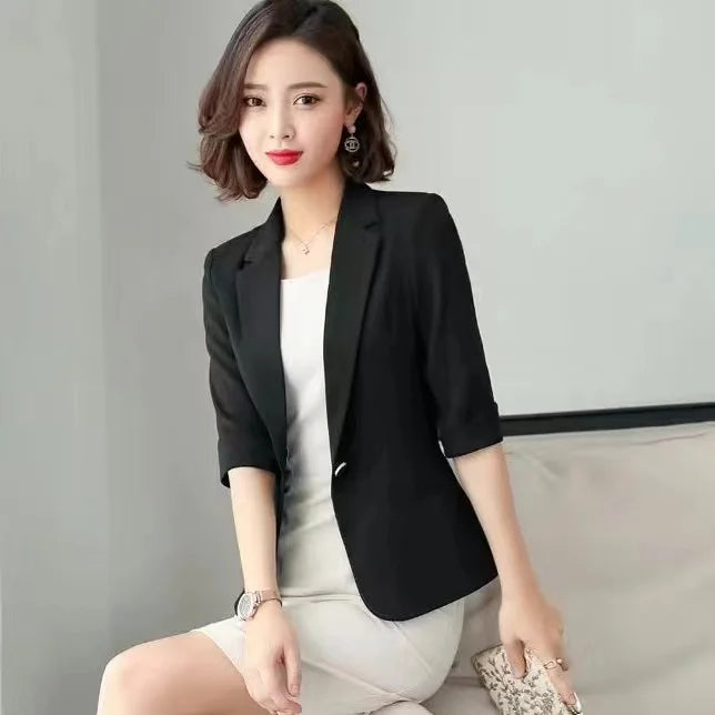 plus Size Women's Professional Suit Spring Autumn Two-Piece Set Slim Fit Fashionable Workwear Dress High Waist Pant Suit