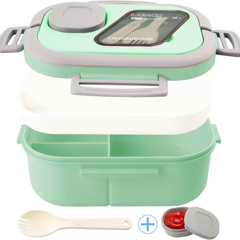 Spacious 40.5 Oz Bpa-Free Bento Lunch Box For Adults - Leakproof, Microwave & Dishwasher Safe With 4 Compartments