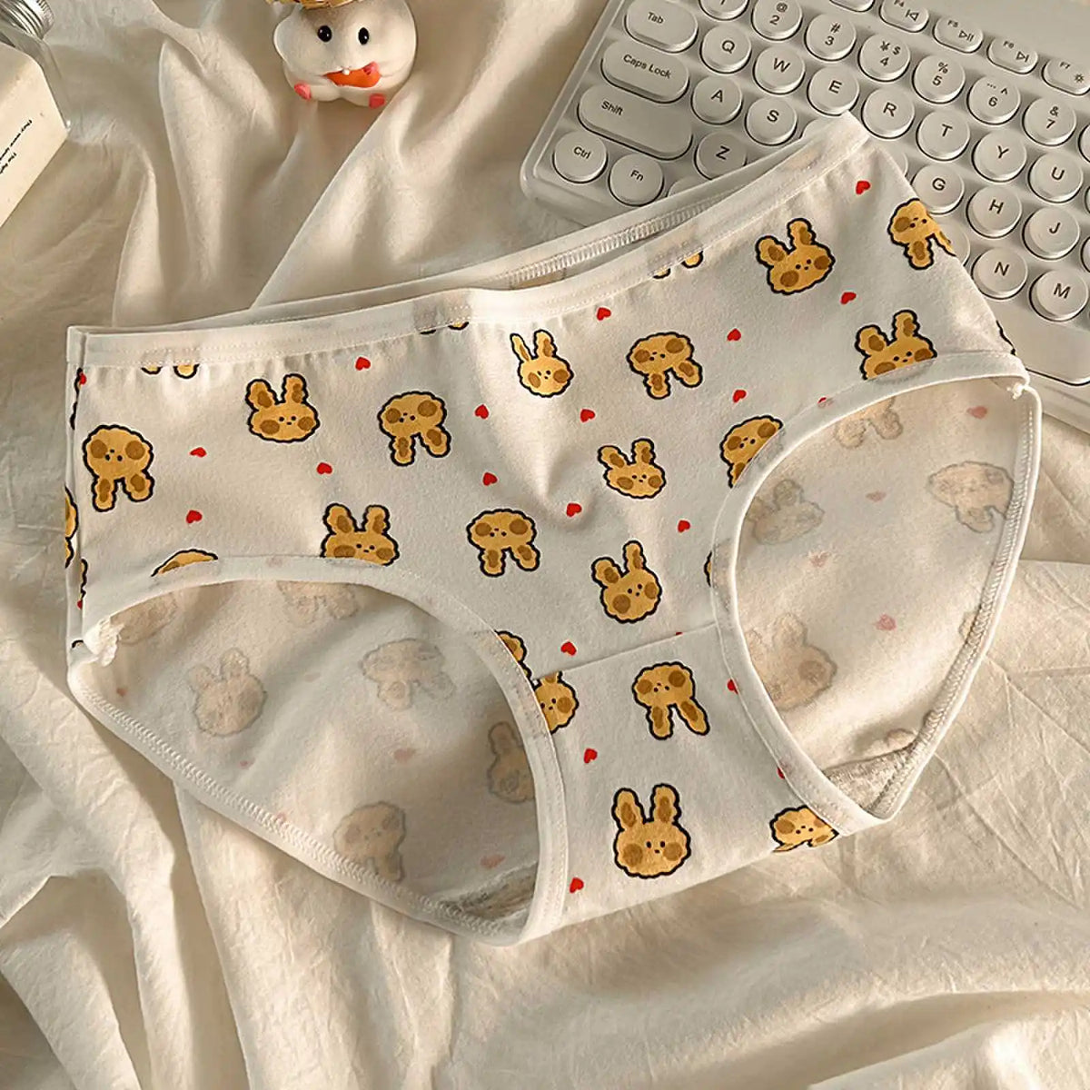 3pcs Cotton Girls Panties Adolescent Mid Waist Underwears Babys Fashion Briefs Breathable Pantys Students Cartoon Print Lingerie