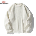 2023 Autumn Winter New Sweater Women's Men's  Green Knitted pullover Basic Solid Color Loose Black White Sweater Coats Warm Tops